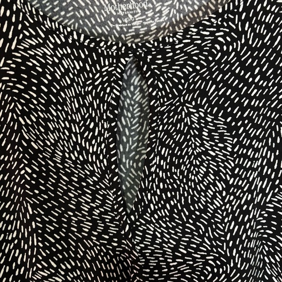 Motherhood Maternity Faux Wrap Top Size Large Keyhole Office Workwear Stretchy - Picture 6 of 13